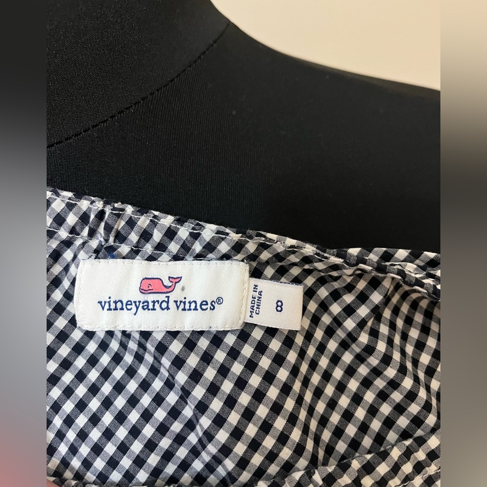 Vineyard Vines off the shoulder gingham top Size 8 - Picture 3 of 3